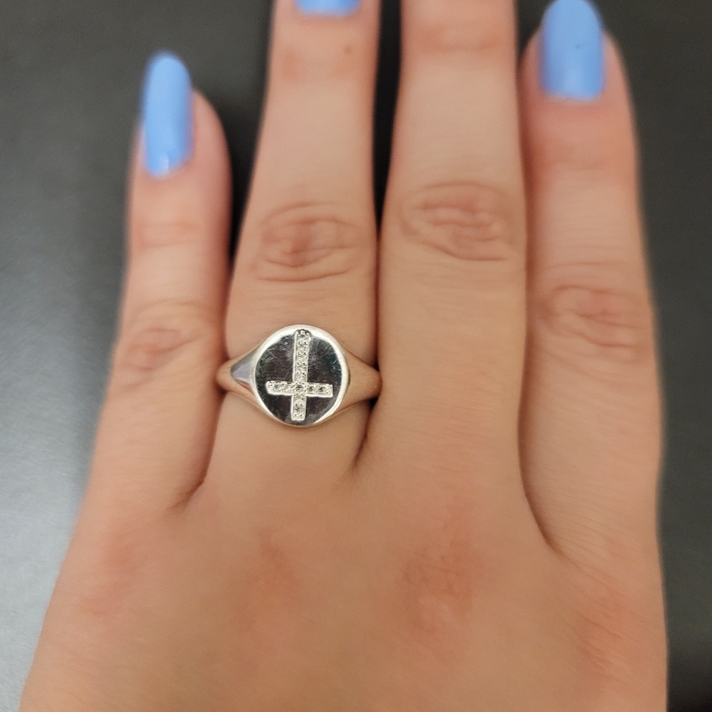 Silver Cross Ring